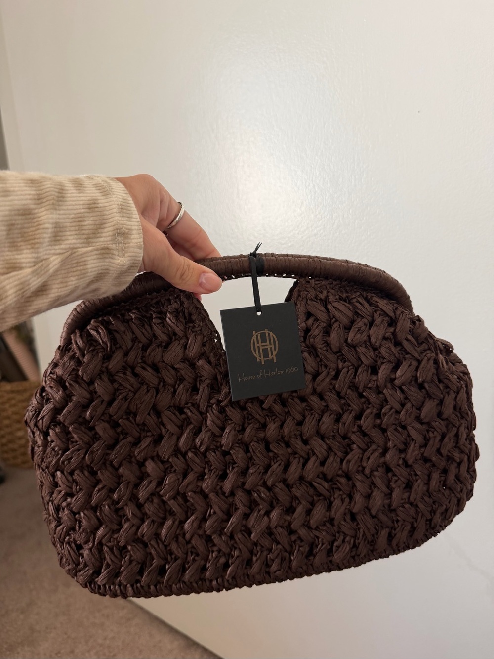 House of Harlow Woven Clutch